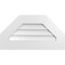 Ekena Millwork Octagonal Top Surface Mount PVC Gable Vent w/ 3-1/2"W x 1"P Standard Frame, 26"W x 14"H GVPOT26X1401SN - alternate 1
